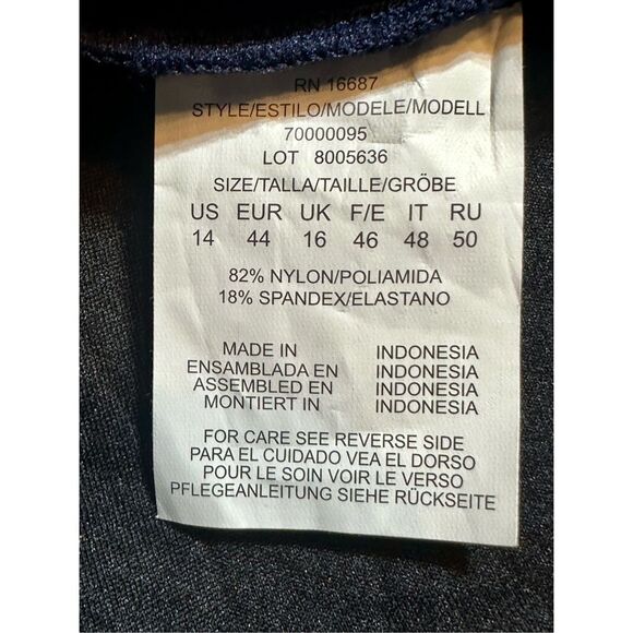 Swim Solutions NWT size 14 blue swim dress - Picture 9 of 9